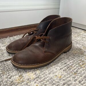 Clarks Dark Brown Leather Chukka Boots